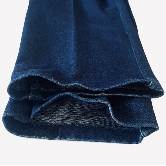 VINTAGE HER DARK BLUE DENIM CROP CAPRI HIGH RISE JEANS WOMEN SIZE 32 TAW… - Picture 13 of 15